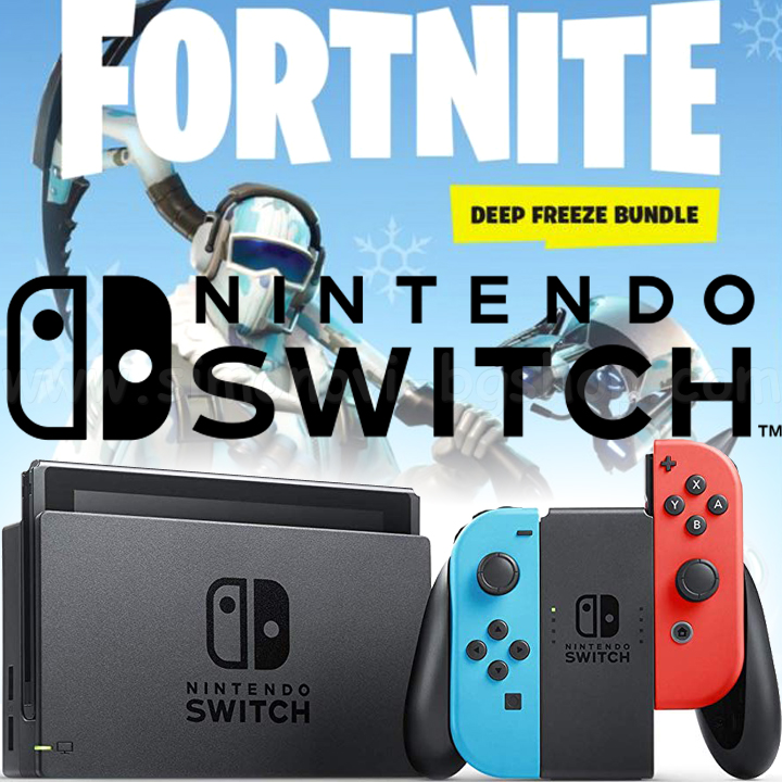 Nintendo Switch - Red & Blue + Fortnite Bundle
